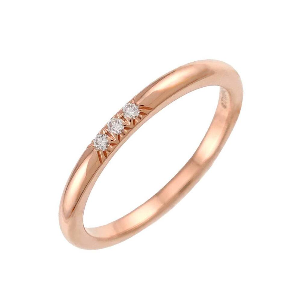Tiffany & Co. Forever Band Ring with 3 Diamonds, 18K Pink Gold (750)